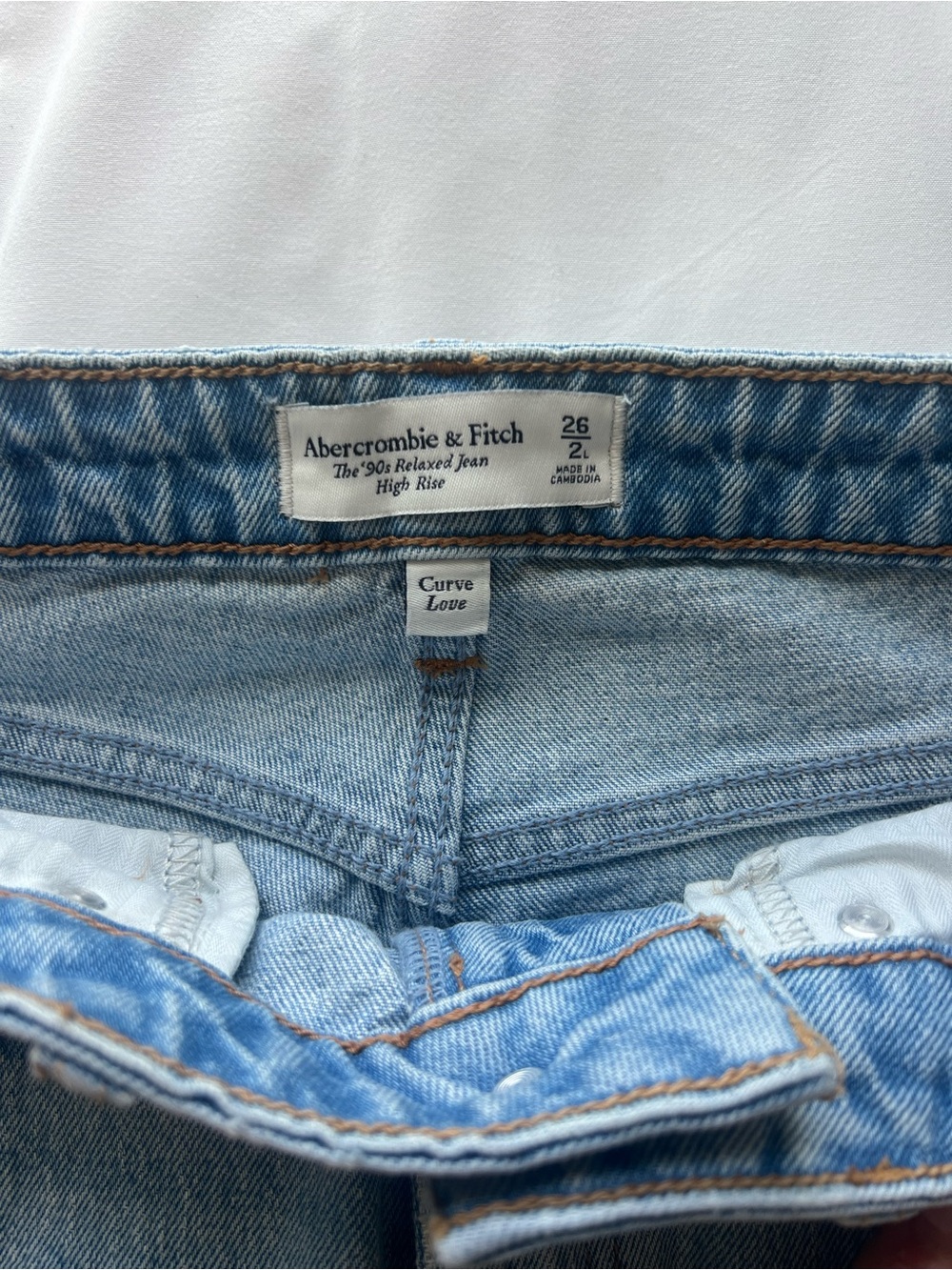 Abercrombie & Fitch Light Blue Wide-Leg Jeans - Picture 6 of 7